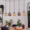 Gastor Hanglamp, Kogellampje, Hanglamp Amber, Rookkleurig, 5-lichts