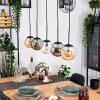 Gastor Hanglamp, Kogellampje, Hanglamp Amber, Duidelijk, Rookkleurig, 5-lichts
