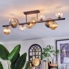 Chehalis Plafondlamp, Kogellampje Amber, Duidelijk, Rookkleurig, 10-lichts