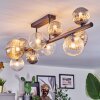 Chehalis Plafondlamp, Kogellampje Amber, Duidelijk, Rookkleurig, 10-lichts