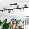 Chehalis Plafondlamp, Kogellampje Amber, Duidelijk, Rookkleurig, 10-lichts