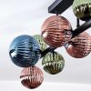 Chehalis Plafondlamp, Kogellampje Blauw, Groen, Koperkleurig, 10-lichts