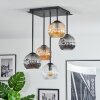 Ripoll Plafondlamp, Kogellampje Amber, Duidelijk, Rookkleurig, 5-lichts