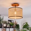 Ramila Plafondlamp Natuurlijke kleuren, Zwart, 1-licht