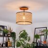 Ramila Plafondlamp Natuurlijke kleuren, Zwart, 1-licht