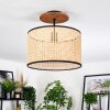 Ramila Plafondlamp Natuurlijke kleuren, Zwart, 1-licht