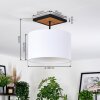 Bassagoda Plafondlamp Natuurlijke kleuren, Zwart, 1-licht