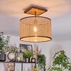 Ramila Plafondlamp Natuurlijke kleuren, Zwart, 1-licht