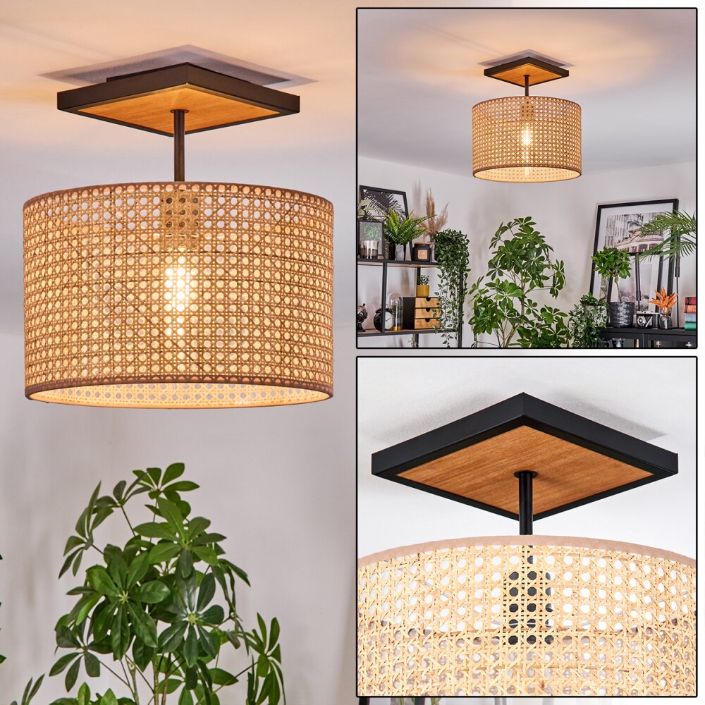 Barcos Plafondlamp Natuurlijke kleuren, Zwart, 1-licht main product photo