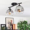 Ripoll Plafondlamp, Kogellampje Duidelijk, Rookkleurig, 2-lichts