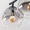 Ripoll Plafondlamp, Kogellampje Duidelijk, Rookkleurig, 2-lichts