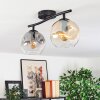 Ripoll Plafondlamp, Kogellampje Amber, Duidelijk, Rookkleurig, 2-lichts