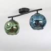 Ripoll Plafondlamp, Kogellampje Blauw, Groen, 2-lichts