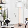 Flemming Staande lamp Natuurlijke kleuren, Zwart, 1-licht