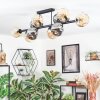 Ripoll Plafondlamp, Kogellampje Amber, Rookkleurig, 10-lichts
