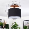 Bassagoda Plafondlamp Natuurlijke kleuren, Zwart, 1-licht