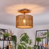 Cando Plafondlamp Natuurlijke kleuren, Zwart, 1-licht