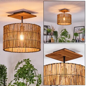 Cando Plafondlamp Natuurlijke kleuren, Zwart, 1-licht