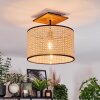Ramila Plafondlamp Natuurlijke kleuren, Zwart, 1-licht