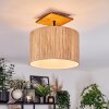 Bongal Plafondlamp Natuurlijke kleuren, Zwart, 1-licht