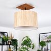 Bongal Plafondlamp Natuurlijke kleuren, Zwart, 1-licht
