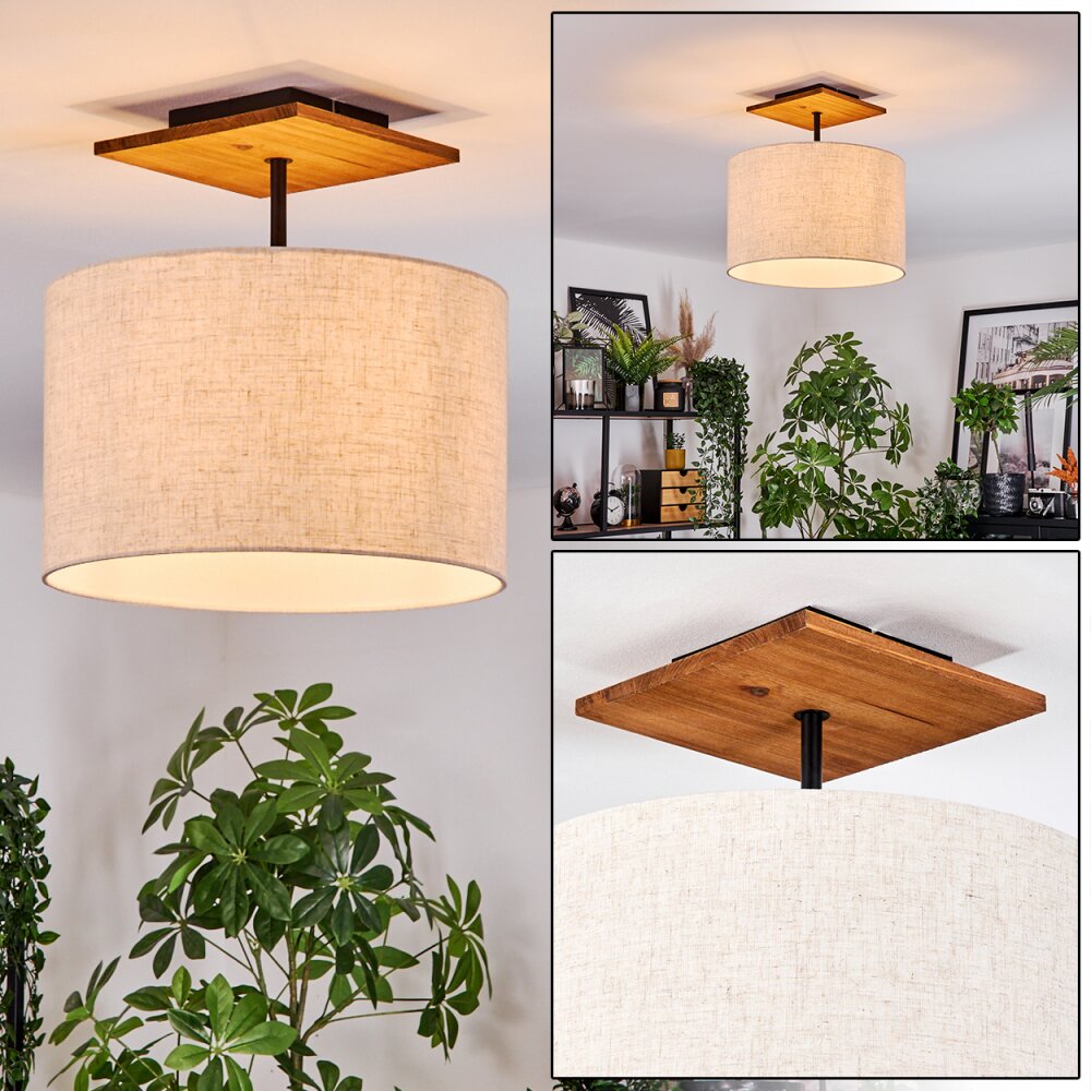 Bassagoda Plafondlamp Natuurlijke kleuren, Zwart, 1-licht main product photo