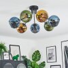 Koyoto Plafondlamp, Kogellampje 82 cm Blauw, Goud, Groen, 7-lichts