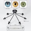 Koyoto Plafondlamp, Kogellampje 82 cm Blauw, Goud, Groen, 7-lichts