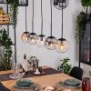 Gastor Hanglamp, Kogellampje, Hanglamp Amber, Duidelijk, Rookkleurig, 5-lichts