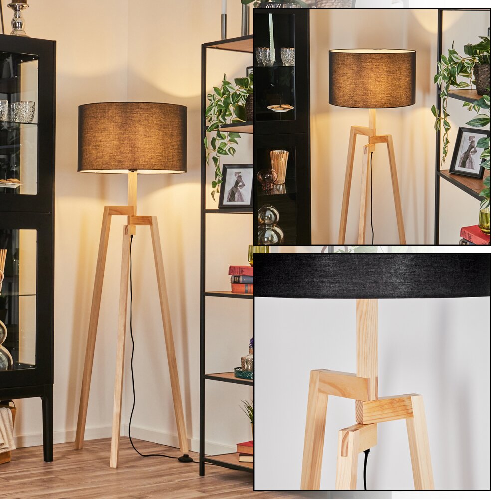 Flemming Staande lamp Natuurlijke kleuren, Zwart, 1-licht main product photo