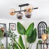 Chehalis Plafondlamp, Kogellampje Amber, Rookkleurig, 5-lichts