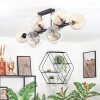 Koyoto Plafondlamp, Kogellampje Amber, Duidelijk, Rookkleurig, 10-lichts
