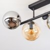 Gastor Plafondlamp, Kogellampje Amber, Duidelijk, Rookkleurig, 5-lichts