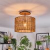 Cando Plafondlamp Natuurlijke kleuren, Zwart, 1-licht