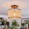 Ramila Plafondlamp Natuurlijke kleuren, Zwart, 1-licht Ramila Plafondlamp Natuurlijke kleuren, Zwart, 1-licht