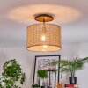 Ramila Plafondlamp Natuurlijke kleuren, Zwart, 1-licht