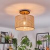 Ramila Plafondlamp Natuurlijke kleuren, Zwart, 1-licht