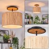 Bongal Plafondlamp Natuurlijke kleuren, Zwart, 1-licht Bongal Plafondlamp Natuurlijke kleuren, Zwart, 1-licht
