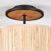 Bongal Plafondlamp Natuurlijke kleuren, Zwart, 1-licht Bongal Plafondlamp Natuurlijke kleuren, Zwart, 1-licht