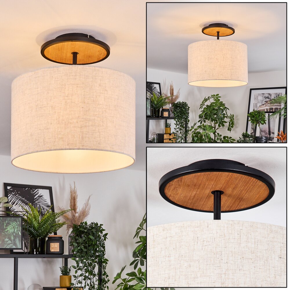 Bassagoda Plafondlamp Natuurlijke kleuren, Zwart, 1-licht main product photo