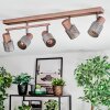 Nelar Plafondlamp, Plafondspot Brons, Chroom, 5-lichts