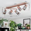 Nelar Plafondlamp, Plafondspot Brons, Chroom, 5-lichts
