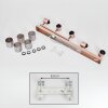Nelar Plafondlamp, Plafondspot Brons, Chroom, 5-lichts