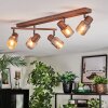 Nelar Plafondlamp, Plafondspot Brons, Chroom, 5-lichts