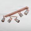 Nelar Plafondlamp, Plafondspot Brons, Chroom, 5-lichts