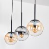 Gastor Hanglamp, Kogellampje, Hanglamp Amber, Duidelijk, Rookkleurig, 3-lichts
