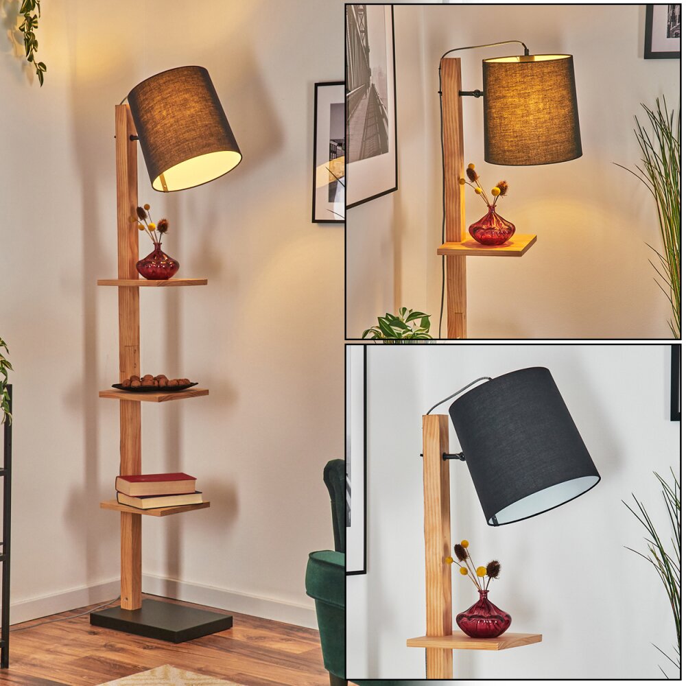 Venor Staande lamp Bruin, Natuurlijke kleuren, Zwart, 1-licht main product photo