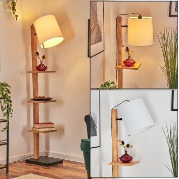 Venor Staande lamp Bruin, Natuurlijke kleuren, Zwart, 1-licht