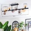 Chehalis Plafondlamp, Kogellampje Amber, Rookkleurig, 8-lichts