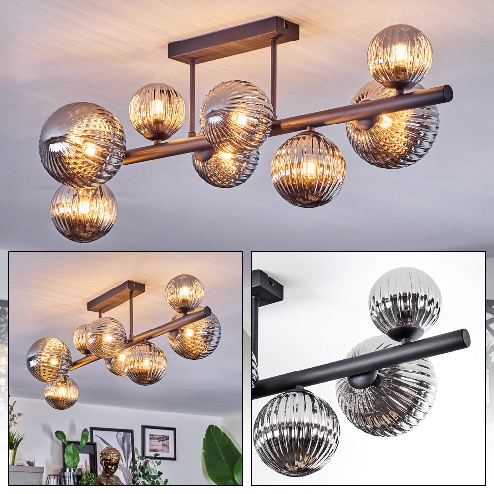 Chehalis Plafondlamp, Kogellampje Rookkleurig, 8-lichts main product photo